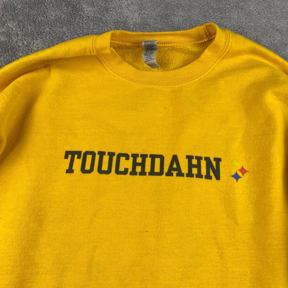 Pittsburgh Steelers Touchdahn Sweatshirt Womens Medium Yellow